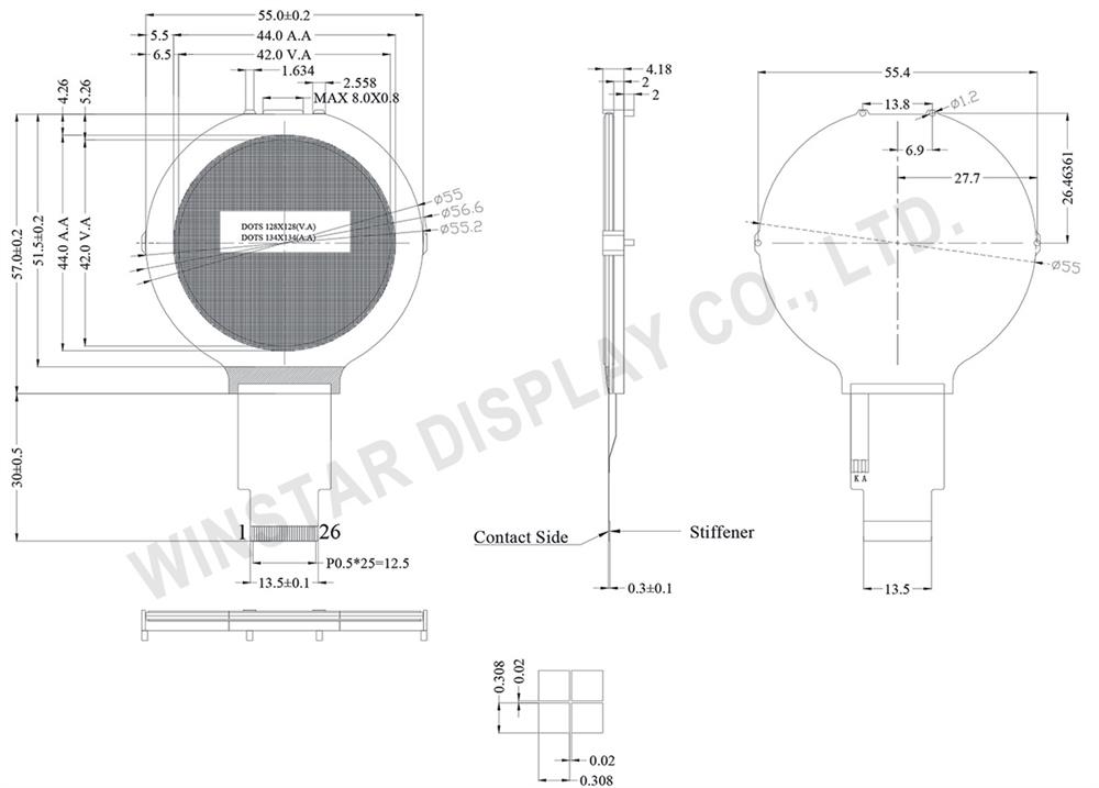 Circular LCD, Circular LCD Screen, Circular LCD Display, Circular LCD Display Module